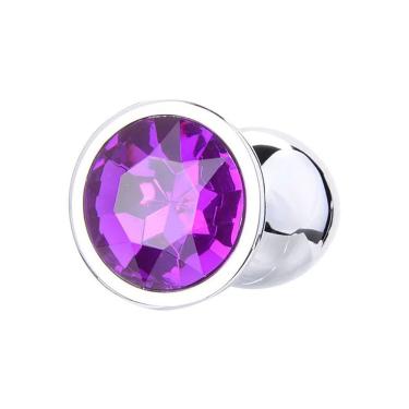 Imagem de Plug Anal De Aço Inoxidável Tamanho M Joia Redonda Transparente