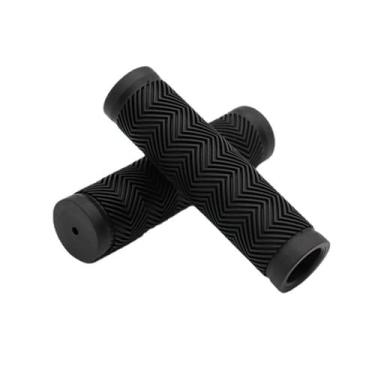 Imagem de Snmzlc Punhos de guidão de bicicleta, comprimento 120 mm/4,72", para BMX, montanha, MTB, cruzador de praia, scooter, bicicleta dobrável, macia e confortável, antiderrapante US345 (preto, 120 mm)