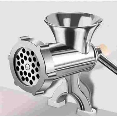 Imagem de Moedor De Carne Manual Aluminio Reforçado Com Fixação De Bancada Para Cozinha Profissional E Caseira