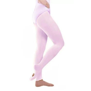 Imagem de Meia Calça Ballet Unissex Só Dança Conversível Suplex TS-41, P/m, Rosa