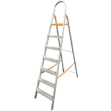 Imagem de Escada Doméstica de Alumínio com Acessórios em Polipropileno 7 Degraus Antiderrapantes - EDS007 - AGATA