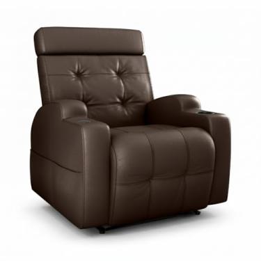 Imagem de Poltrona Do Papai Reclinável Automática Com Usb e Porta Copos - Cherokee (Corino Marrom Tabaco)