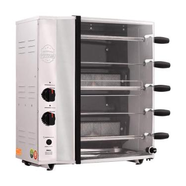 Imagem de Churrasqueira a Gás Giratória Manual 5 Espetos Hidro CHMSVM