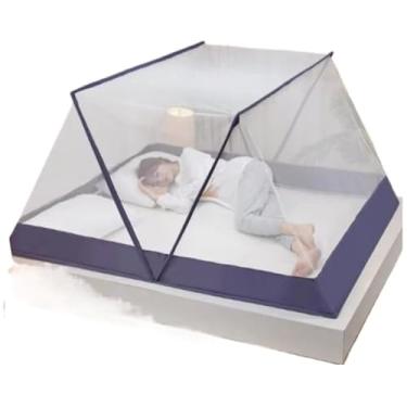 Imagem de Mosquiteiro para Cama Portátil em Formato de Tenda | Proteção Dobrável contra Mosquitos e Pernilongos | Rede Mosquiteira Prática para Viagens e Acampamentos(165X190X80 BRANCO)