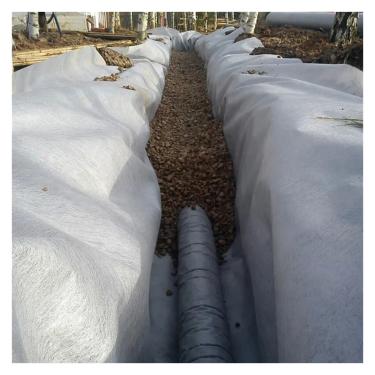 Imagem de SRSRS Tecido geotêxtil não tecido de 142 g para drenagem e paisagem, barreira de ervas daninhas resistente para estabilização de entrada de garagem e controle de erosão (branco, 1 m x 10 m/3,3 pés x