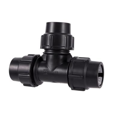 Imagem de XMGKMN Acoplamento rápido PE preto resistente 20/25/32/40/50 mm conector de tubo de PVC PE divisor de água plástico jardim agricultura acessórios de tubulação de água 1 peça (cor: cotovelo, tamanho