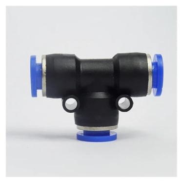 Imagem de 100 peças PE4 6 8 10 12 mm Pneumatic Push In Tee 3-Way Fitting Pipe Connector Quick Fitting(PE12)