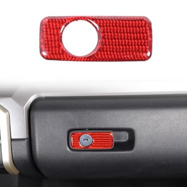 Imagem de Daeiclru Capa de alça de interruptor de porta-luvas de armazenamento Copilot para carro compatível com Toyota Tacoma 2024 2025, acessórios interiores de capa decorativa para interruptor de porta-luvas