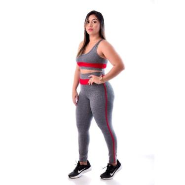 Imagem de Conjunto de calça faixa - bkmodafitness, Branco, g