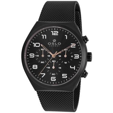Imagem de Relógio Oslo Masculino Ref:Ompsscvd0008 P2px Slim Cronógrafo Black