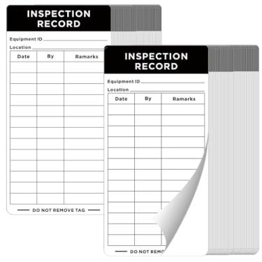 Imagem de 200 adesivos de registro de inspeção, formulários de inspeção de segurança Joyfulmap para prevenção de acidentes, manutenção de equipamentos, segurança de armazém, inspeção de máquina, etiquetas