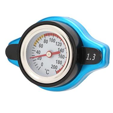 Imagem de YOUTHINK Tampa do Radiador de Alta Pressão Tampa do Radiador Com Medidor de Temperatura, ABS + Material de Liga de Alumínio, Boa Vedação, Fácil de Usar, Ajuste Universal para Motocicleta, Bicicleta