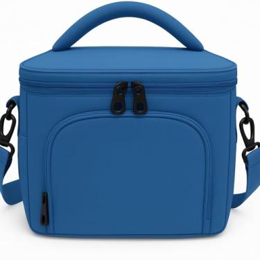 Imagem de Bolsa Térmica GuardLunch 7L 2 Compartimentos - Lancheira Marmiteira Pequena Impermeável, Mantém Quente/Frio, para Lanches Trabalho Faculdade (Azul)
