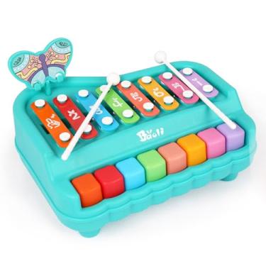 Imagem de Xilofone Infantil Azul 1905 – Brinquedo Musical Educativo para Crianças 1Ano – Estimula o Desenvolvimento Auditivo e a Coordenação Motora Fina com Diversão Sonora