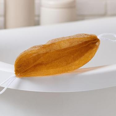 Imagem de Esponja de rede africana de nylon, rede de esponja esfoliante africana nas costas, esfoliante corporal para banho, esponjas de rede para chuveiro feminino, bronze