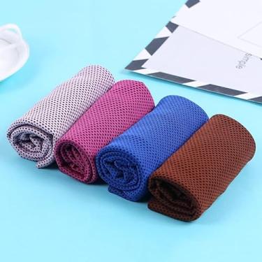 Imagem de 2 peças de toalha refrescante para atividades ao ar livre para ciclismo, fitness, esportes de corrida, rosa