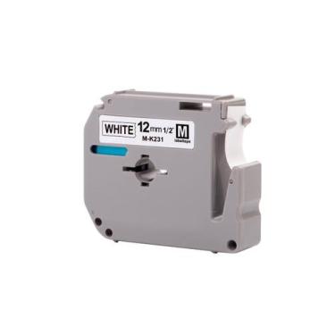 Imagem de Fita Para Rotulador Brother M-K231 12Mm Preto Sobre Branco - HAMMER