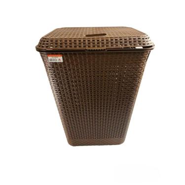 Imagem de Cesto De Roupa Lixo Telado Com Tampa 72 Litros Rattam