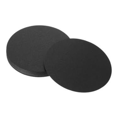 Imagem de Esquirla 20x Cartão de Papelão Redondo, Cartões Pretos, Círculos, Papel em Branco, Fatias de Cartão, Quadro de Avisos para Escrita, Festa, Artesanato em Papel, L