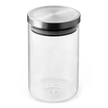 Imagem de Pote Hermético Redondo com Tampa Inox Mimo 1 Litro - Mimo Style