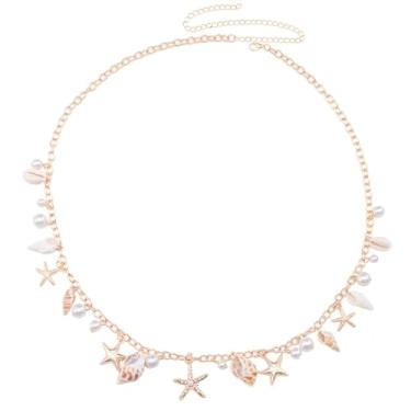 Imagem de Corrente de cintura dourada para mulheres, cinto de metal multicamadas vintage, corrente de barriga, corpo de concha, moda, ajustável, para verão, praia, joias, vestidos, joias corporais, Large