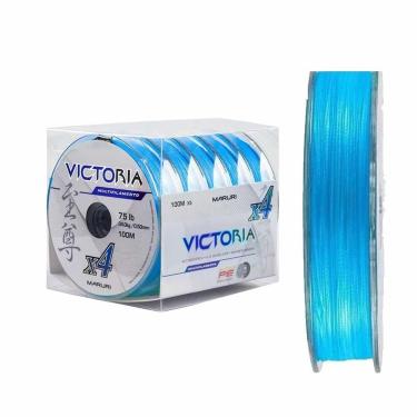 Imagem de Linha De Pesca Multifilamento 4 Fios Victoria Azul 500m Medida 0,45mm