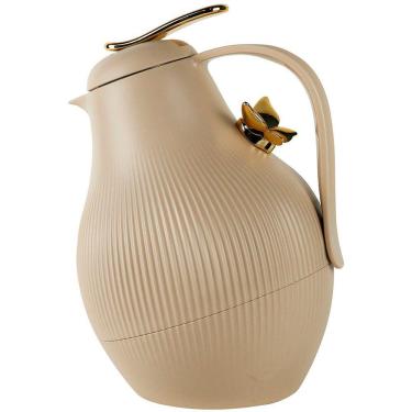 Imagem de Garrafa Térmica De Mesa Daphne Nude Bege Café Leite Chá 1l