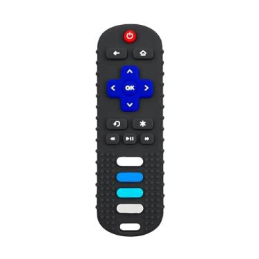Imagem de Life Mordedor Controle Remoto CT-056 para Bebê | Silicone Macio e Texturizado | Alívio Gengival e Estímulo Dentição | Brinquedo Sensorial Seguro Cor Preto