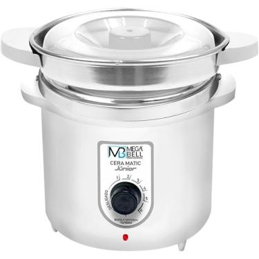 Imagem de Mega Bell, Panela aquecedora de cera para depilação, Termocera, Cera-Matic Júnior, Com refil, Bivolt, 400g, Branca