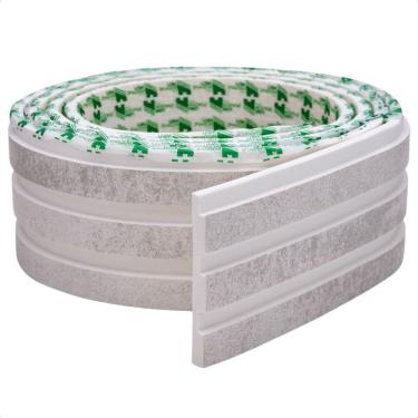 Imagem de Painel Ripado De Eva Laminado Autocolante Flexível Rolo 10mt Linha Urban White Com Textura | Branco