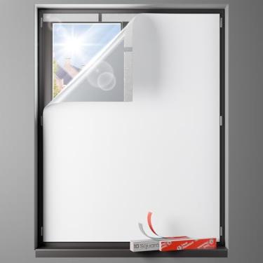 Imagem de Sumobaby Cortinas blackout para quarto portáteis 76,2 cm x 152,4 cm, persianas blackout sem broca com fitas de gancho e laço atualizadas, capa de janela 100% preta, persianas com isolamento térmico