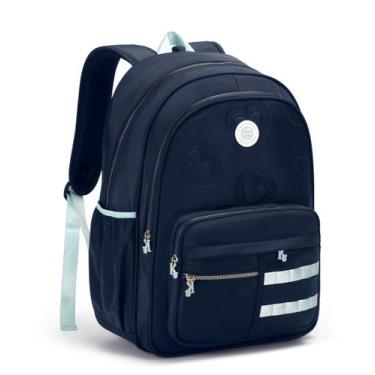 Imagem de Mochila Kika Feminina Bordado Coração Ou Estrela C/ Chaveiro - D Prese