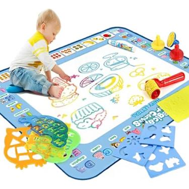 Imagem de Manta de Pintura com Água Oversized para Crianças Bloco Grafite em Tela Clara Mágica Reutilizável Brinquedo Educativo Desenhos Repetidos Interação Pais-Filhos Estimular a Criatividade Seguro Não- Viag
