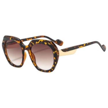 Imagem de Óculos de sol femininos de luxo com lentes degradê, cor da moda, estilo olho de gato, casual, personalidade, uv400 (3)