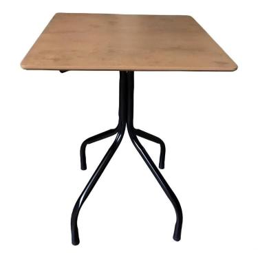 Imagem de Mesa Moema 70x70 Imbuia Base Preta