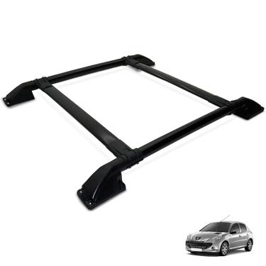 Imagem de Rack De Teto Bagageiro Peugeot 206 1998 a 2010 Tubolar Preto