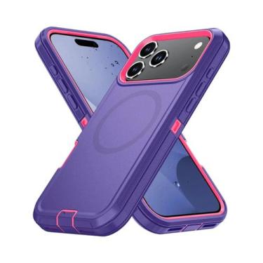 Imagem de Capa Protetora Armor Shockproof Defender Magsafe Para iPhone 11-16 pro