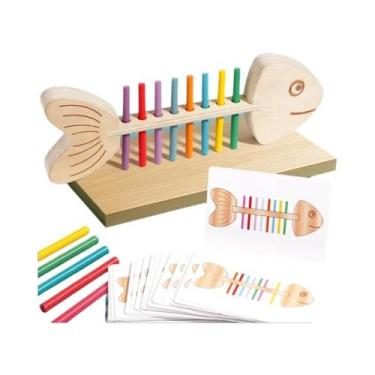 Imagem de Brinquedo De Equilíbrio Sensorial De Madeira Montessori Para Correspon