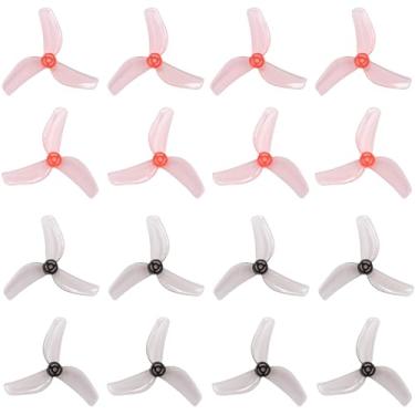 Imagem de Raflot 16pcs GEMFAN 1614 3-Blade Propeller 40mm Props 1.5mm Hole TinyWhoop Propellers for 0802 Brushless Motors, FPV Racing Drone, Toothpick Quadcopters((Gray+Pink)