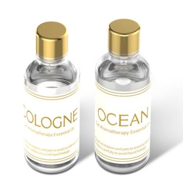 Imagem de Difusores de carro inteligentes para óleos essenciais com aromaterapia Gulong e fragrância azul, aromatizadores de ar com óleo, óleos essenciais naturais (50 ml*2)