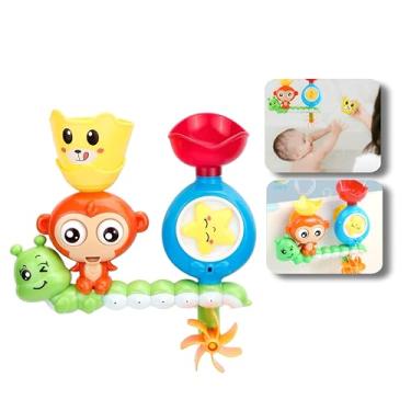 Imagem de Brinquedo de Banho com Ventosa para Bebê, Cascata de Água, Brinquedo Educativo para Banheira
