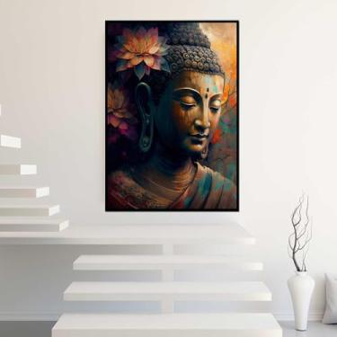 Imagem de Quadros Decorativos com Moldura Asas Azul Dourada Sala Quarto Kit Conjunto 2