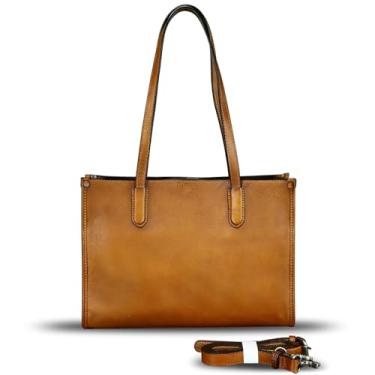 Imagem de Bolsa tiracolo feminina de couro legítimo, bolsa Hobo, vintage, bolsa de mão, Marrom, Medium