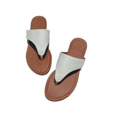 Imagem de Chinelo Feminino Estilo Havaiana – Sandália Rasteira Básica de Verão, Confortável e Casual, Tendência para o Dia a Dia(branco,39)