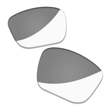 Imagem de LenzProse Lentes de reposição polarizadas de 1,5 mm para óculos de sol Oakley Targetline OO9397 58 mm, antiarranhões | Ajuste perfeito, Claro a preto fotocromático não polarizado - 1,5 mm, 58mm