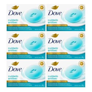 Imagem de Kit C/6 Sabonete Barra Dove Cuidado Antibac 90g