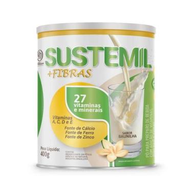 Imagem de Sustemil Fibras Baunilha 400g Suplemento Alimentar com 27 Vitaminas e 