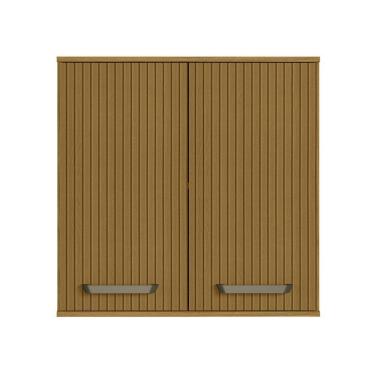 Imagem de Armário Aéreo 2 Portas 80 Cm Criare Poliman Freijo Ripado