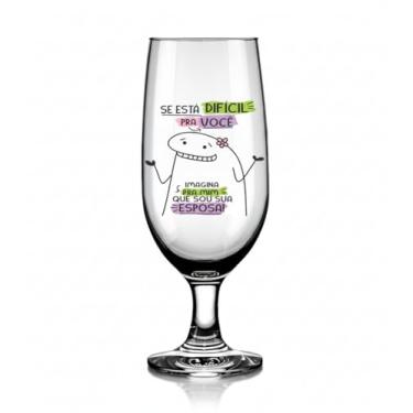 Imagem de Taça de Cerveja 300ml Esposa em Vidro para Presentear