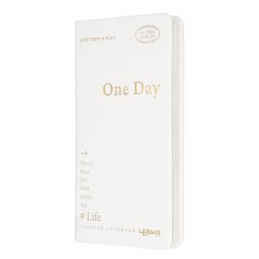 Imagem de PATIKIL Caderno de agenda, 17,8 x 9,7 cm, 96 folhas, sem data, para agenda, diário, semanal, para escritório, casa, estudo, trabalho, gerenciamento de hábitos, rastreador de hábitos, branco